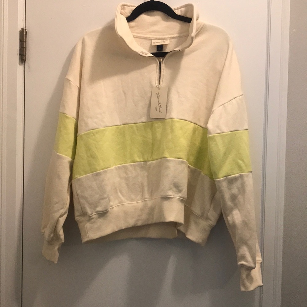 Color block 1/4 zip pullover NWT